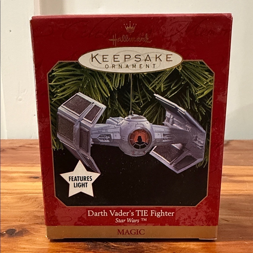 Hallmark Keepsake Ornament Star Wars Darth Vader's TIE Fighter Magic Light Up